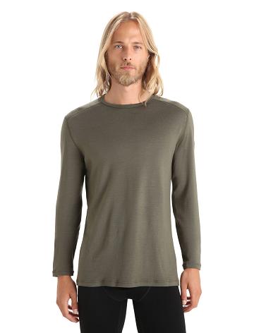 Loden Icebreaker Merino 260 Tech Long Sleeve Crewe Thermal Top Men's Base Layers | AU 1395NWYB